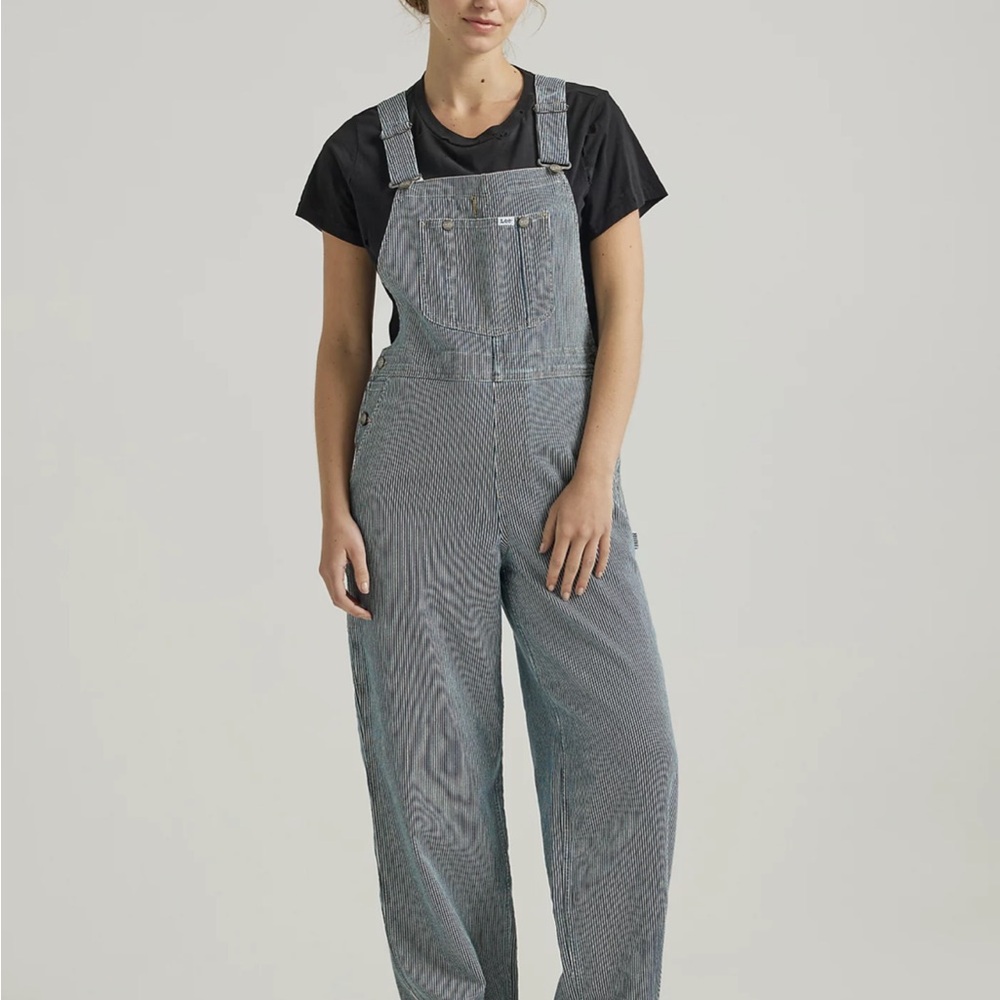 Lee Blue Denim Overalls Relaxed Fit